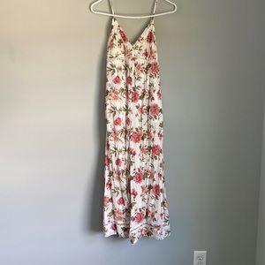 American Eagle Floral Wide Leg Jumpsuit/Midi Romper